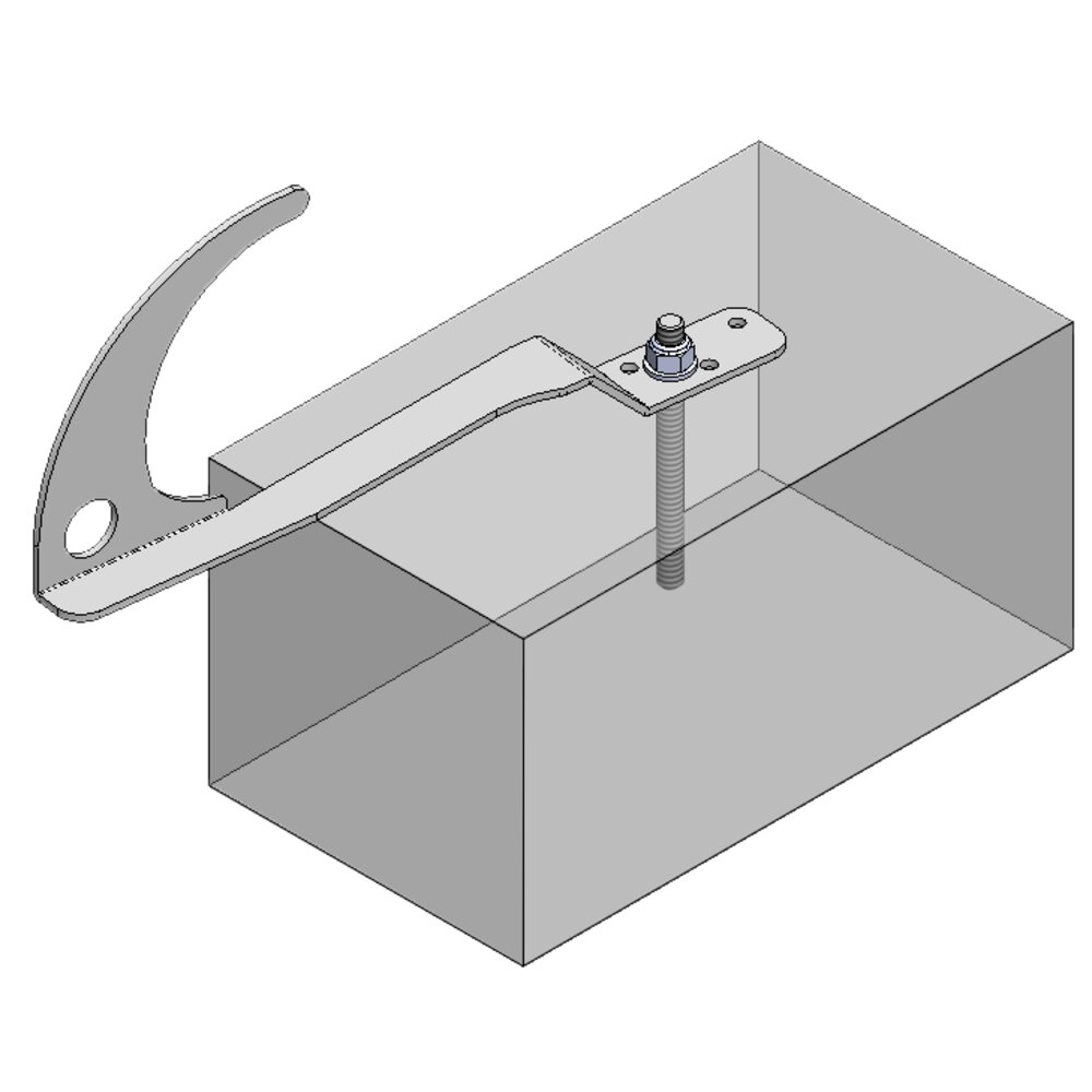 AT 402 - Under-tile roof anchor point with hook