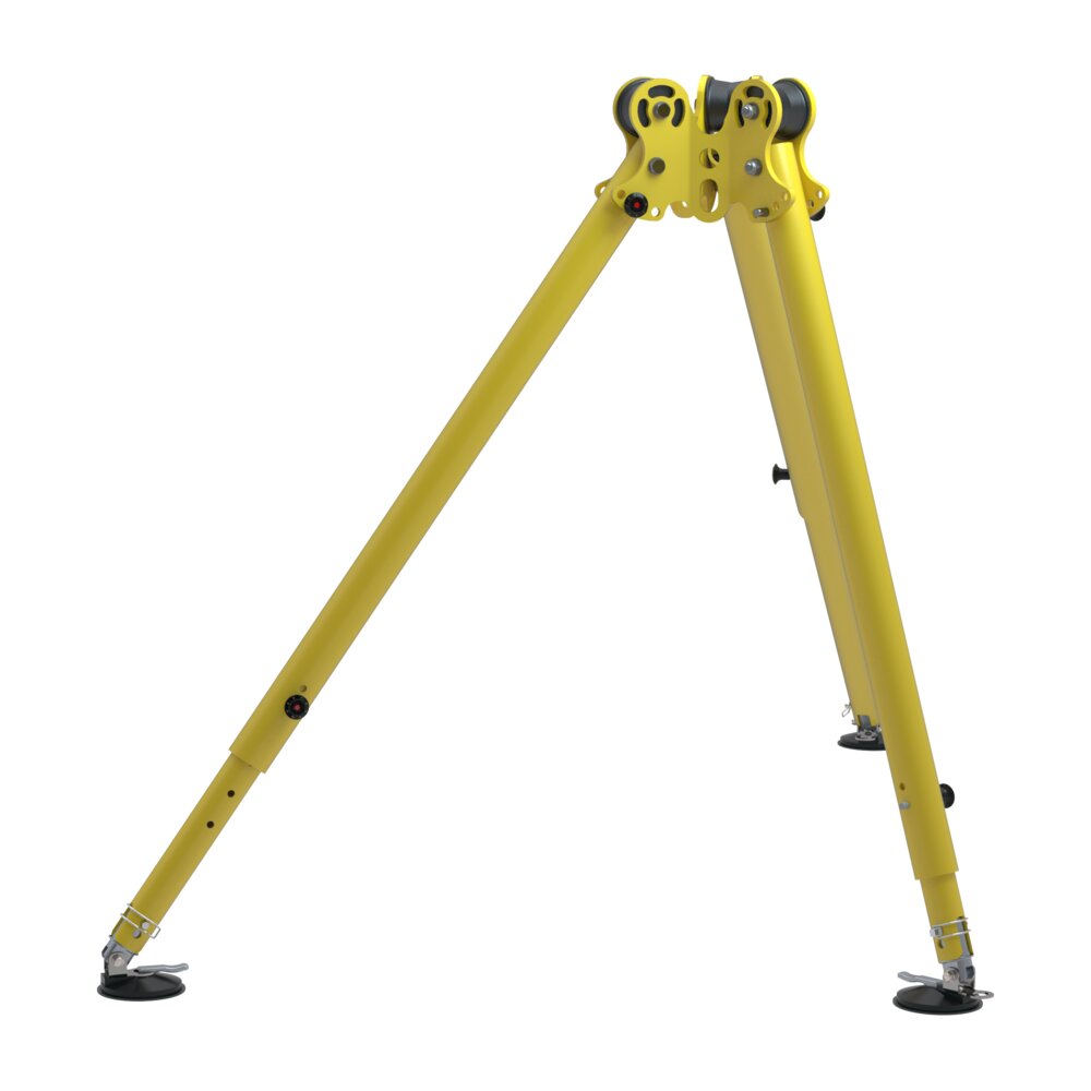 TM16 - Compact aluminum safety tripod on suction cups