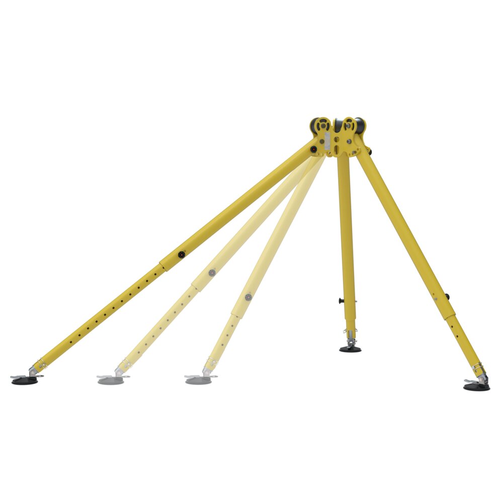 TM 16 - Compact aluminum safety tripod on suction cups