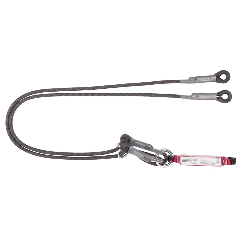 ABM/2LB200 FLR - Heat-resistant shock absorber with adjustable lanyard without snap hooks